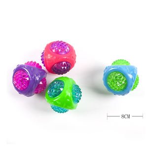 Pet gıcırtılı oyuncak interaktif top LED köpek oyuncaklar diş temizleme oyuncak orta evcil - Product Image 6