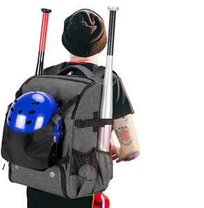 Free Sample 4 Bats Capacity Oxford Softball Baseball Bat Bag and Backpack with External Helmet <b>Holder</b> and <b>Shoe</b> Compartment Up - Product Image 6