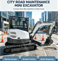 Excavatrice compacte flexible SH40, plusieurs accessoires disponibles pour le creusement de fossés, les travaux de terrassement et la rénovation des sites