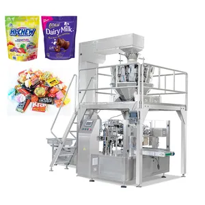 Automatische Doypack-Tasche Schokoladenbohnen-Schokoriegel-Verpackungs maschine Gummibärchen-Mischbonbon-Schokoladen verpackungs maschine