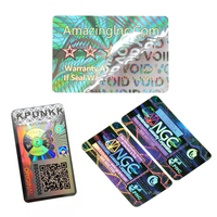 Autocollant adhésif transparent personnalisé anti-contrefaçon pour carte d'identité, logo de sécurité holographique original, imperméable, en PET/vinyle