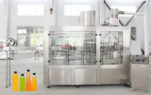 Fully Automatic PET Bottle Apple Juice And Pear Juice 3-in-1 Hot Filling Filling Machine