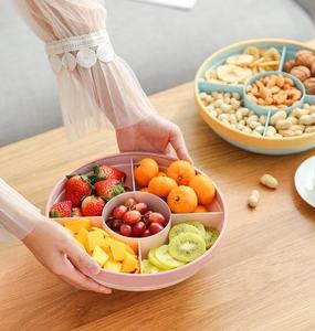 <strong>Candy</strong> Serving <strong>Tray</strong> with Lid with 5 Divided Compartment Container Reusable Plastic Fruit <strong>Tray</strong> with Cover - Product Image 4
