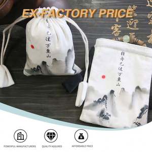 Sac Pochette à Cordon Double Couche en Coton Recyclable Style Chinois Luxueux Populaire pour Bracelets, Bagues et Boucles d'Oreilles - Vente en Gros - Product Image 2