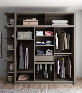 Armoire coulissante moderne pour chambre à coucher, armoires minimalistes en bois avec portes coulissantes, gain de place - Product Image 3