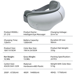 Masque oculaire massant <span class=keywords><strong>intelligent</strong></span> pliable avec chaleur, vibrations, musique pour le sommeil, compression d'air, Bluetooth, USB Type-C – Cadeau pour les yeux - Product Image 6