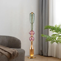 Lampe sur pied LED scandinave moderne E27, grande taille, avec abat-jour en verre, style contemporain de luxe, lumière blanc chaud, pour chambre à coucher, chevet, salon