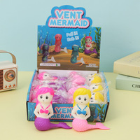 Jouets anti-stress, jouet à presser sirène, soulagement du stress, petite figurine de sirène créative, jouet à presser, ornement de bureau, boîte de couleur