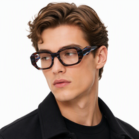 Montures de lunettes unisexes en acétate, style vintage, rectangulaires, épaisses, à monture complète, lunettes optiques tendance
