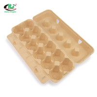 Barquette à œufs en pulpe de papier à 12 alvéoles, écologique, biodégradable, en pulpe de bambou
