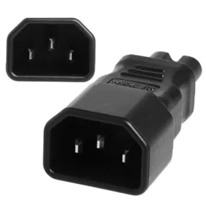 Standard Molded Universal Power Adapter IEC 320 C14 to C7 Adapter Converter IEC 320 C7 to C14 AC Power Plug Socket IEC320 Adapt