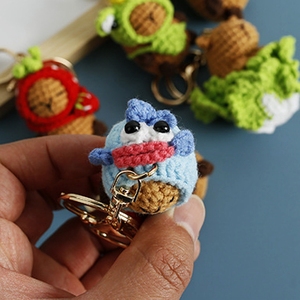 Oferta Especial: Exquisito Adorno de Bolso de Lana Tejido a Crochet, Creativo y Lindo Llavero Colgante de Capibara Transformable para Mi Hija - Product Image 5
