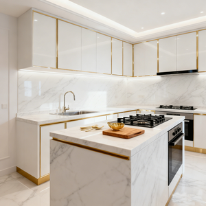 פרופילים דקורטיביים בצורת L בהתאמה אישית לאריחי קיר נירוסטה למטבח, פסי קצה דקורטיביים ממתכת - Product Image 5