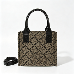 Elegant Retro Pattern Ladies <b>Handbag</b> With Leather <b>Handle</b> Detachable Strap Multi Purpose Shoulder Bag For Office - Product Image 4