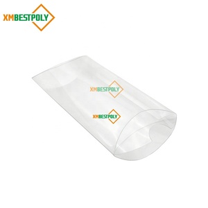 Caja de Plástico Transparente Plegable en Forma de Almohada Personalizada, Caja de Embalaje Transparente de PET para Dulces, Galletas, Postres - Product Image 4
