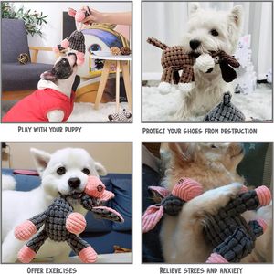 Juguete Interactivo para Mascotas Tipo Teddy Shiba Inu, Diseño de Animal Sólido para Entrenamiento de Perros, Sonido de Granos de Maíz, Material de Felpa para Todas las Estaciones - Product Image 3