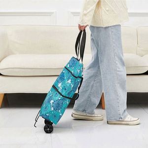 Promotion Portable Washable Folding Grocery <b>Trolley</b> Superet Shopping Bag With Wheels - Product Image 5