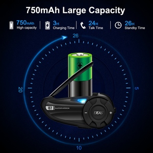 <span class=keywords><strong>Ejeas</strong></span> <span class=keywords><strong>Q2</strong></span> impermeable motocicleta intercomunicador auriculares ABS Bluetooth 5,1 casco intercomunicador para Moto - Product Image 4