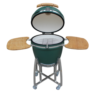 Auplex Parrilla Kamado <span class=keywords><strong>de</strong></span> Cerámica <span class=keywords><strong>de</strong></span> 21 Pulgadas, Ahumador <span class=keywords><strong>de</strong></span> Carbón para <span class=keywords><strong>Exteriores</strong></span>, Horno <span class=keywords><strong>de</strong></span> Barbacoa con Estantes Laterales para Cocinar en el Jardín y Fiestas - Product Image 2