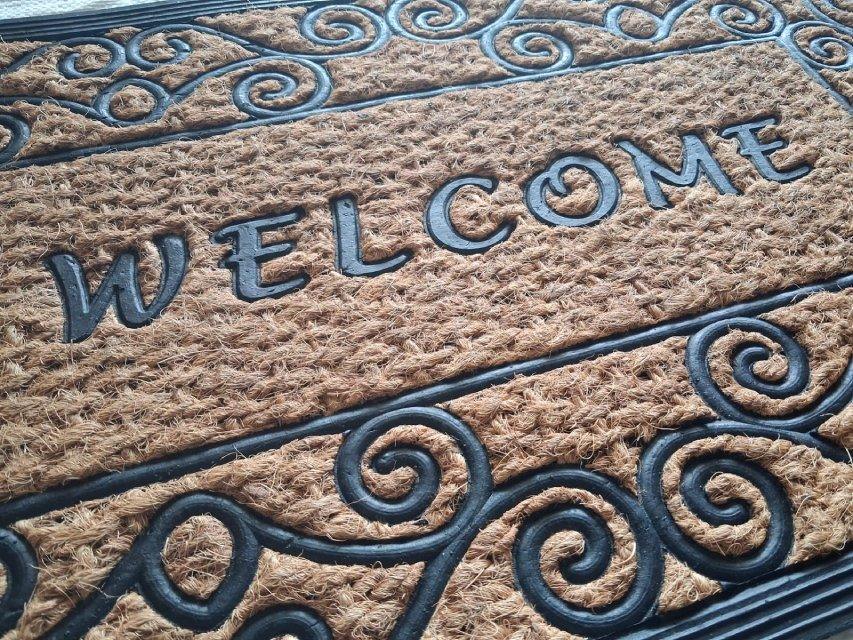 black rubber with natural coir