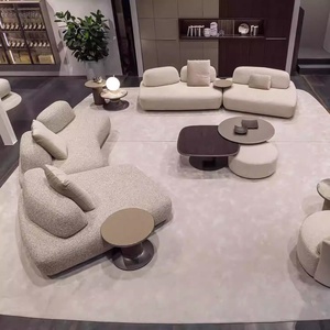 Set di <span class=keywords><strong>Divani</strong></span> Modulari Zayshine in Stile Italiano Minimalista, Combinazione Libera, Divano Curvo Senza Braccioli per Villa, Design Esclusivo - Product Image 2