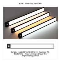 Lampe LED rechargeable à détecteur de mouvement intelligent, ultra-mince, magnétique et adhésive pour armoires de cuisine et cave à vin