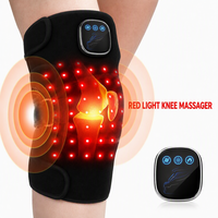 Masajeador de Rodilla Calefactado con Vibración y Luz Roja, Masajeador Eléctrico Inalámbrico Recargable para Rodilla, Temperatura Ajustable