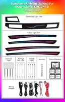 Kit d'éclairage ambiant ICarsin OEM E60 LCI pour BMW Série 5 2007-2010, accessoires de mise à niveau de l'éclairage LED intérieur de la voiture