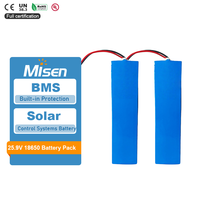 Pack de batteries 18650 pour système de suivi solaire, batterie au lithium de secours 24V / 25.9V avec BMS, alimentation de remplacement