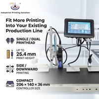 Imprimante jet d'encre thermique industrielle IPS-9610 1200 DPI 150 m/min, machine de codage TIJ 12,7 mm pour l'impression de dates, de lots et de codes QR