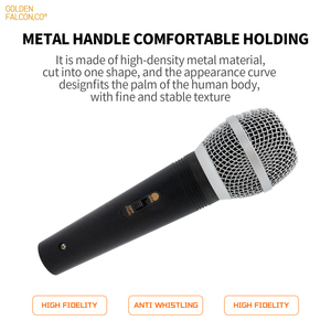 Karaoke Micrófono con cable Micrófonos dinámicos de mano 6,5mm para cantar KTV - Product Image 2