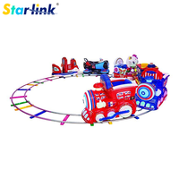 Train électrique commercial pour enfants sur rail, mini-attraction de montagnes russes à piles pour parcs d'attractions et centres commerciaux Starlink >500kg