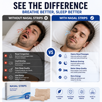 Recoo OEM Bandes nasales non tissées personnalisées Breath Right, bande adhésive anti-ronflement pour la bouche, hypoallergénique, certifiée CE pour un meilleur sommeil
