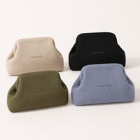 Pochette à cosmétiques douce et esthétique SHINY, en tricot tissé personnalisé, avec ouverture encadrée, pour filles, idéale pour les boutiques de cosmétiques