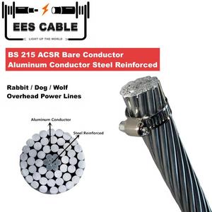 Conducteur nu en aluminium BS 215 ACSR 25/<span class=keywords><strong>50</strong></span>/100/150 mm 1 kV pour les lignes de distribution et de transmission d'énergie à Barbade - Product Image 1