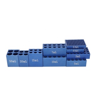Boîte à glace en aluminium Module de distribution de liquide à basse température 0.5ml/5ml/50ml Rack de congélation Rack pour tubes centrifuges Fourniture de laboratoire - Product Image 4