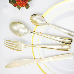 Hot-bán Đảng Bộ đồ ăn bằng nhựa thanh lịch Đảng Combo Phục vụ tấm nhựa <span class=keywords><strong>Set</strong></span> cho đám cưới - Product Image 4