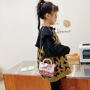 Bolso de Hombro Mini Floral con Perlas para Niñas, Monedero Infantil, Regalo, Venta Directa de Marca al por Mayor - Product Image 1