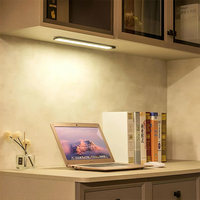 Lampu lemari Sensor gerak portabel isi ulang USB, lampu kabinet LED bawah magnetik nirkabel untuk dinding dapur lemari