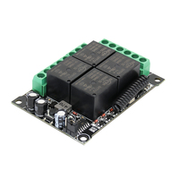 Interrupteur à distance sans fil RF intelligent multi-prises DC 12V/24V 10A 315/433 MHz 4 canaux avec récepteur