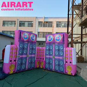 Pantalla Inflable en Forma de L Personalizada, Estilo Hip Hop de <span class=keywords><strong>los</strong></span> <span class=keywords><strong>90</strong></span>, Telón de Fondo Inflable con Forma de Radio para Decoración de Fiestas y Conciertos - Product Image 6