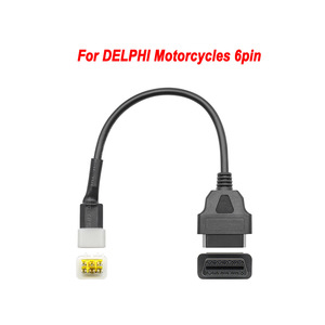 Câble adaptateur <span class=keywords><strong>OBD2</strong></span> 16 broches femelle vers 6 broches pour moto <span class=keywords><strong>DELPHI</strong></span>, garantie 1 an, lecteur de code - Product Image 4