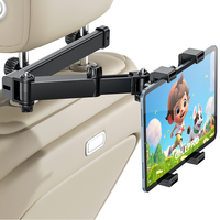Support universel pour tablette et téléphone portable à fixer sur l'appuie-tête de voiture, rotation à 360° °   Support de tablette et de téléphone réglable en angle et extensible