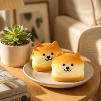 Jouet Squishy Unisexe en PU en forme de Chien Porte-Bonheur de Dessin Animé