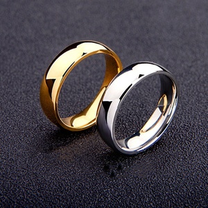 18K Gold Wedding Band Comfort Plain High Polish Tungsten Couple Finger <b>Rings</b> Jewelry - Product Image 2