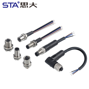 Soket Pengikat Depan Belakang M5 Dengan Kabel 30cm Konektor Bundar Perangkat Male Female 3 4 Pin - Product Image 6