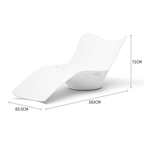 야외 수영장 해변 호텔 클럽 발코니 실내 거실 침실 워터 파크를위한 현대 플라스틱 누워 침대 및 의자 - Product Image 2