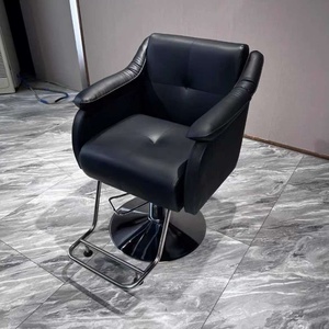 Silla de Cuero Marrón y Amarilla Popular 2026 con Asiento Grande y Reposabrazos Suaves, Adecuada para Dormitorio o Barbería - Product Image 1