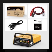 AUTOOL EM355 Testeur de batterie de voiture portable compatible multi-marques et onduleur d'alimentation 110V/220V pour la programmation des batteries EFB et GEL