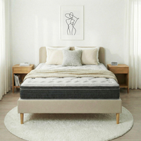 Matelas hybride de luxe Euro Top à ressorts ensachés, double/queen size, respirant, en mousse, pour mobilier de chambre